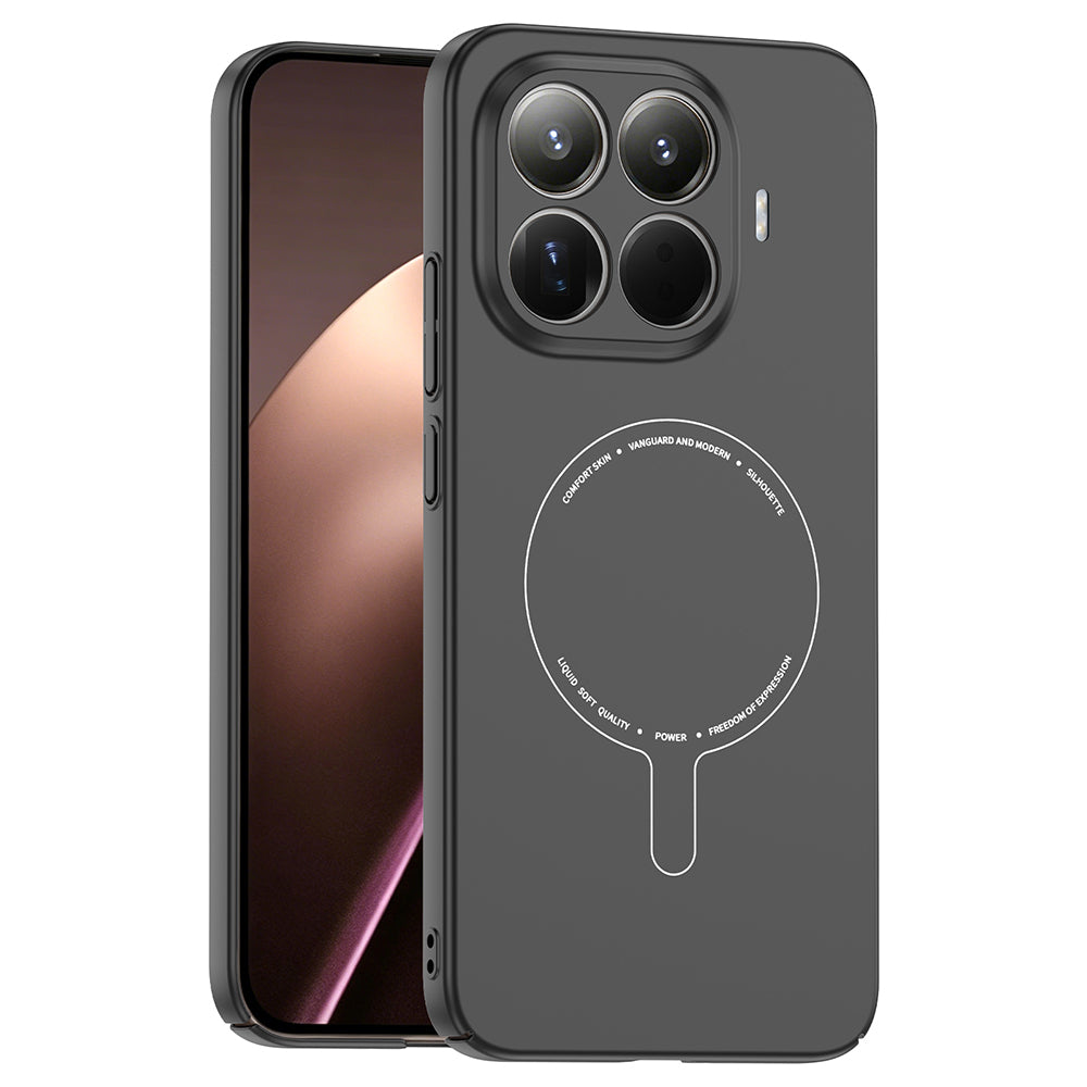 Xiaomi 15T Pro Kılıf M-Safe Şarj Özellikli Kamera Korumalı Zore Elio Sert PC Kapak Siyah