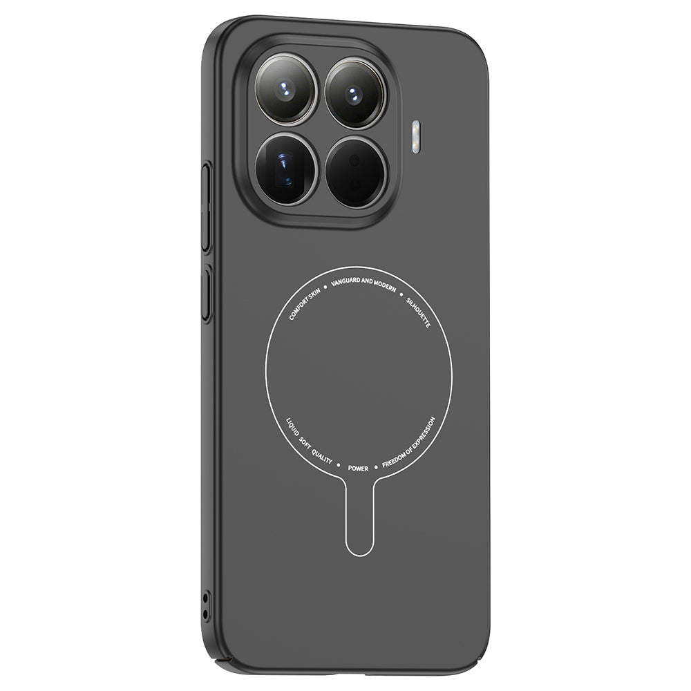 Xiaomi 15T Pro Kılıf M-Safe Şarj Özellikli Kamera Korumalı Zore Elio Sert PC Kapak Siyah