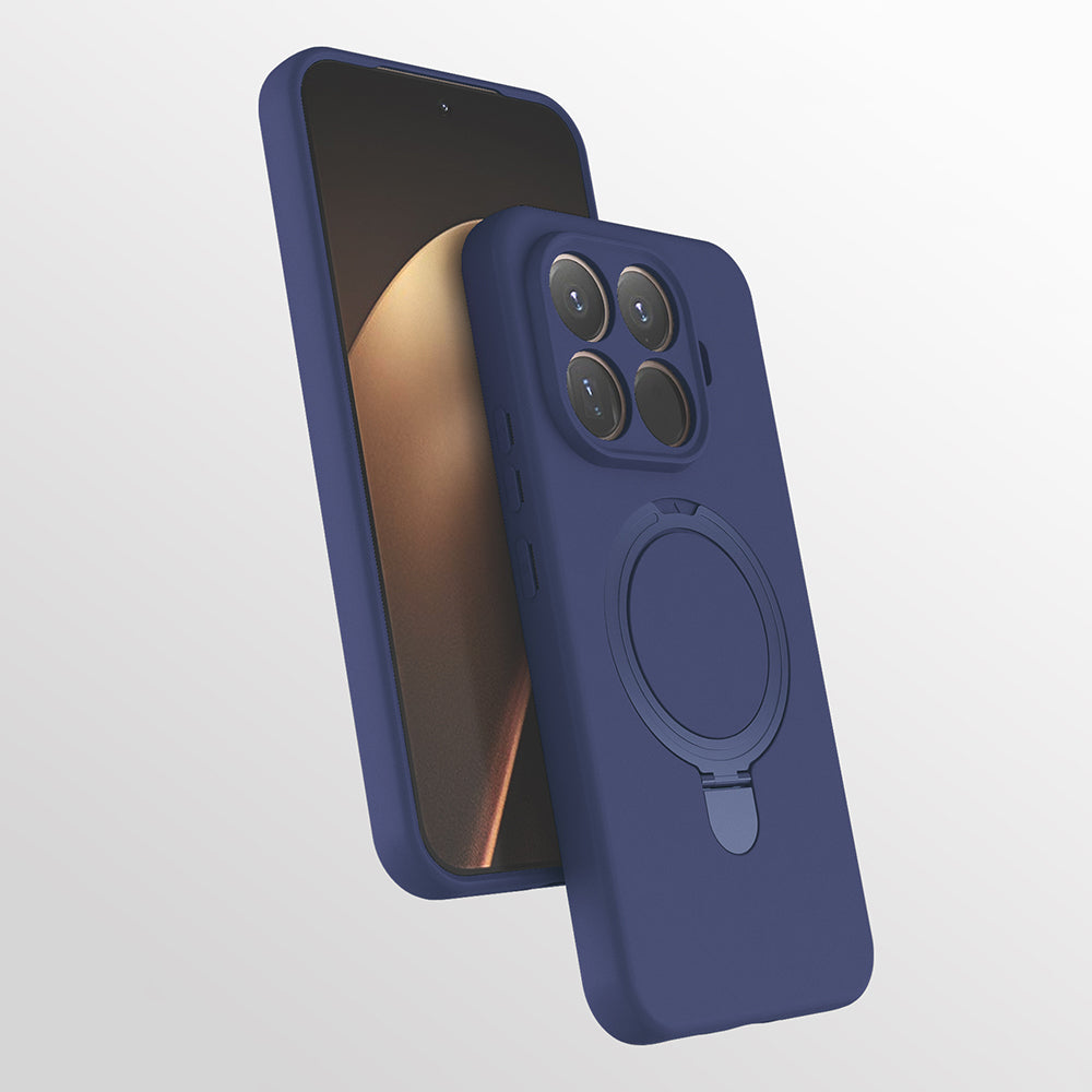 Xiaomi 15T Pro Kılıf M-safe Şarj Özellikli Standlı Zore Samara Kapak Lacivert