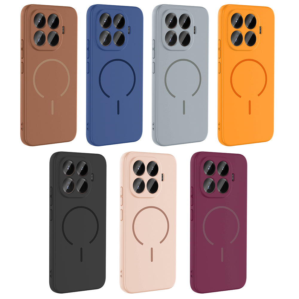 Xiaomi 15T Pro Kılıf M-safe Şarj Özellikli Zore Meta Kapak Titanyum-Gri