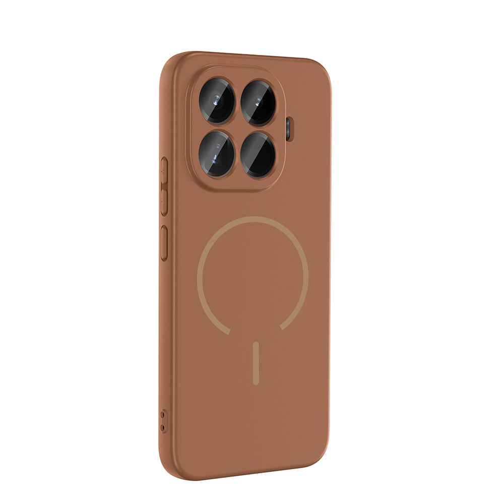 Xiaomi 15T Pro Kılıf M-safe Şarj Özellikli Zore Meta Kapak Turuncu