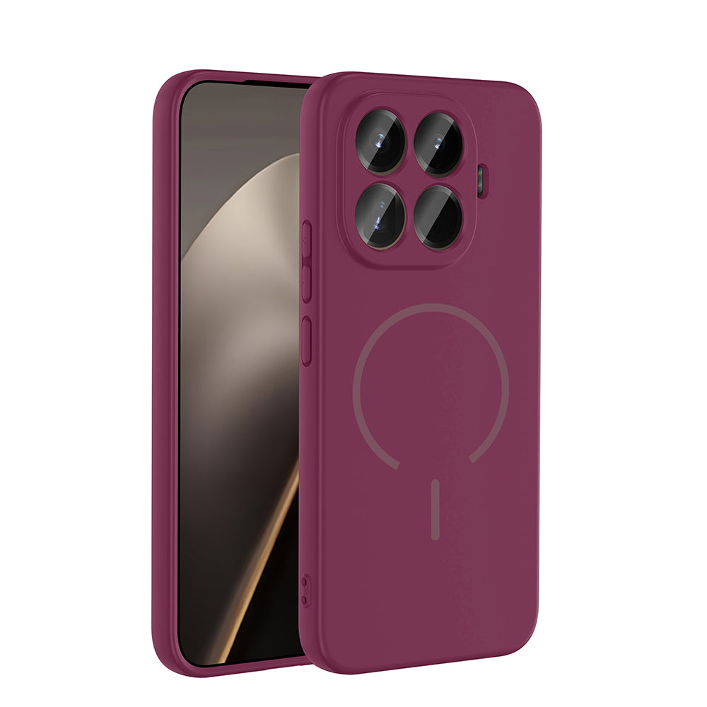 Xiaomi 15T Pro Kılıf M-safe Şarj Özellikli Zore Meta Kapak Titanyum-Gri