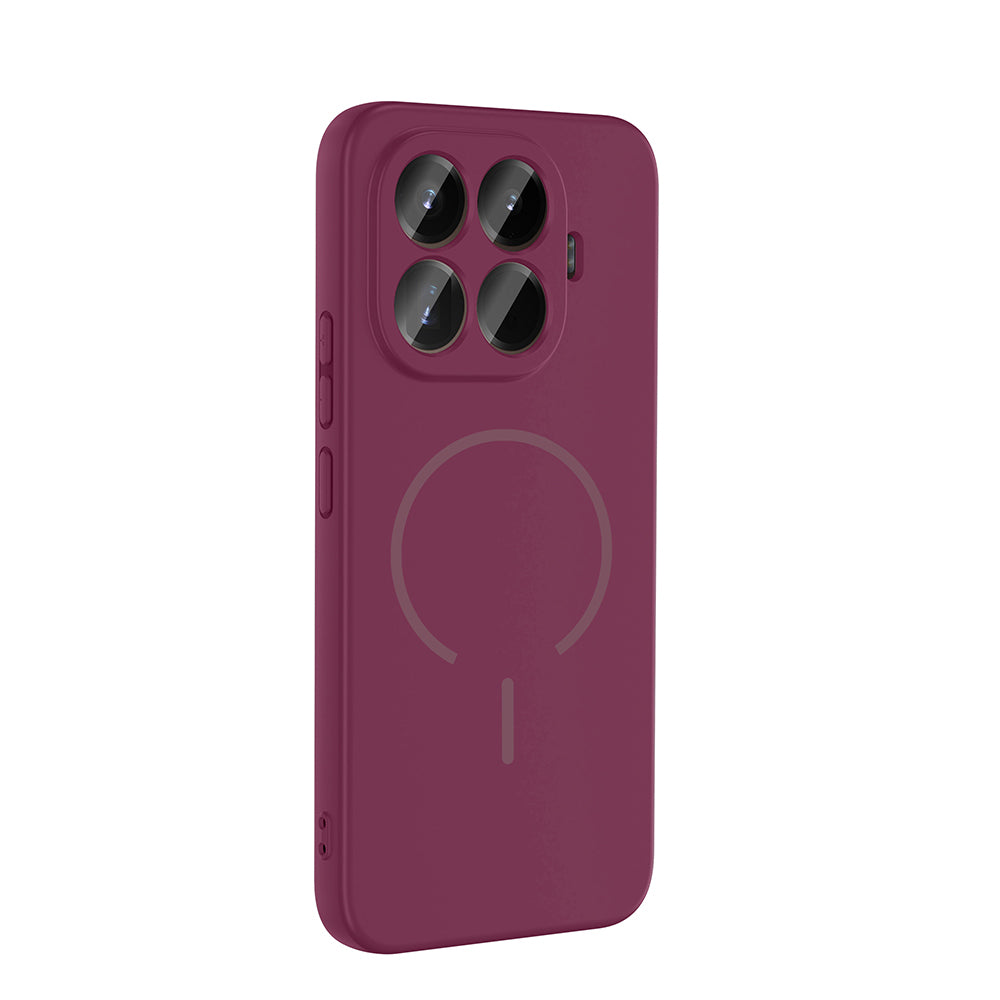 Xiaomi 15T Pro Kılıf M-safe Şarj Özellikli Zore Meta Kapak Rose Pembe