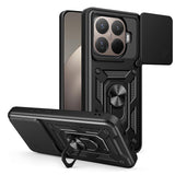 Xiaomi 15T Pro Kılıf Magnetik Standlı Kamera Korumalı Zore Sürgülü Vega Kapak Siyah