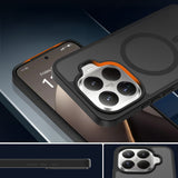 Xiaomi 15T Pro Kılıf Sert PC Arka Yüzey Wireless Şarj Özellikli Zore Flet M-safe Kapak Siyah