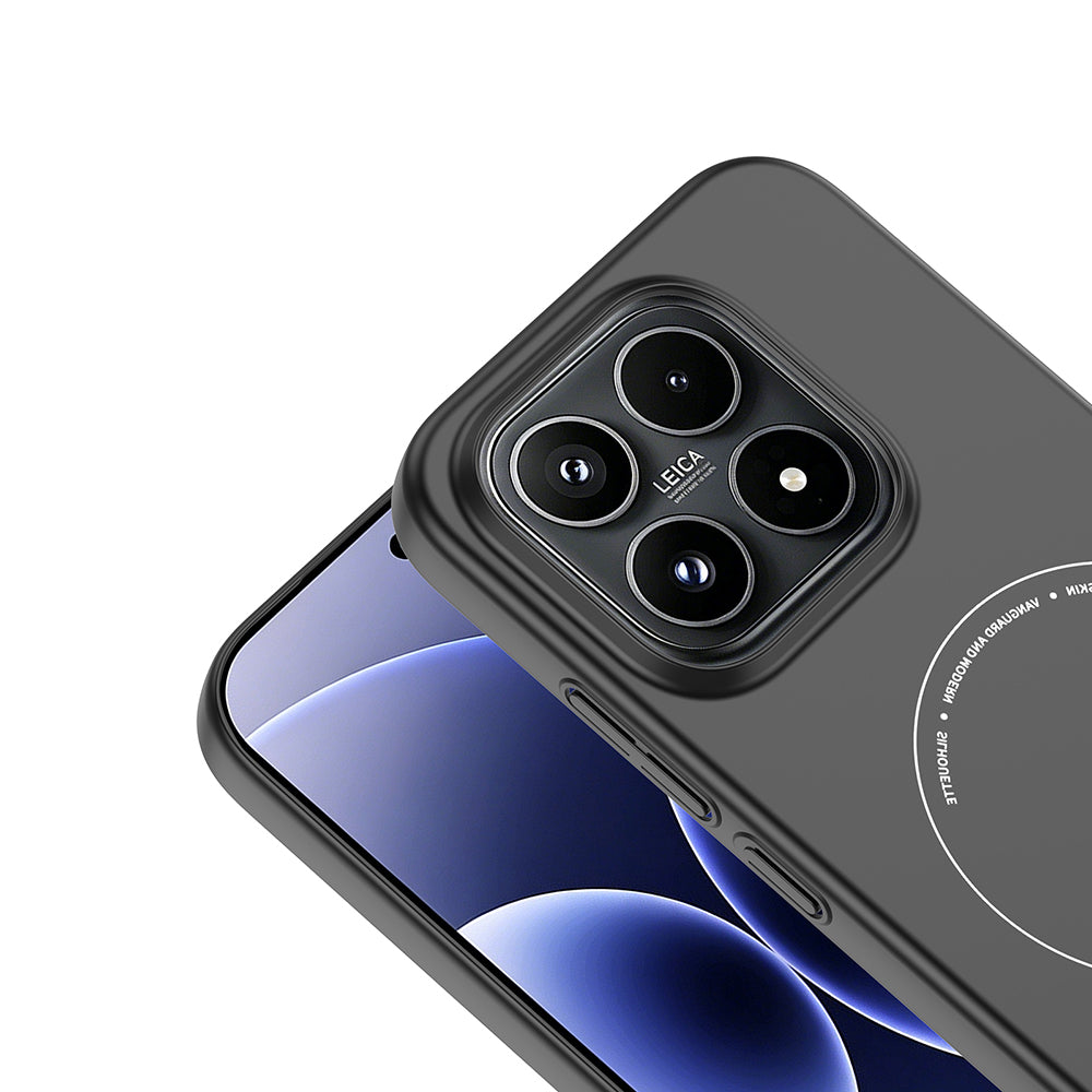 Xiaomi 17 Kılıf M-Safe Şarj Özellikli Kamera Korumalı Zore Elio Sert PC Kapak Siyah