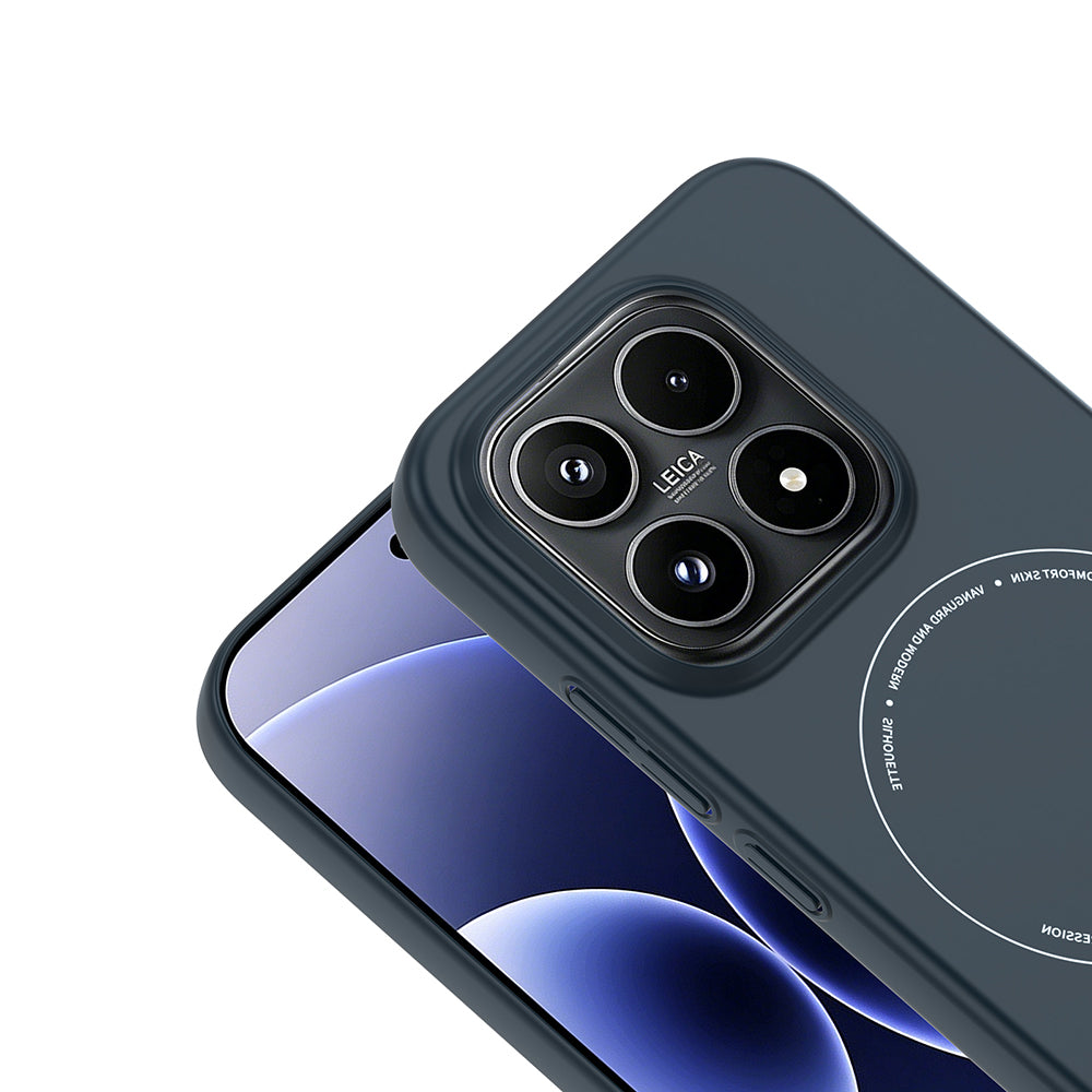 Xiaomi 17 Kılıf M-Safe Şarj Özellikli Kamera Korumalı Zore Elio Sert PC Kapak Lacivert