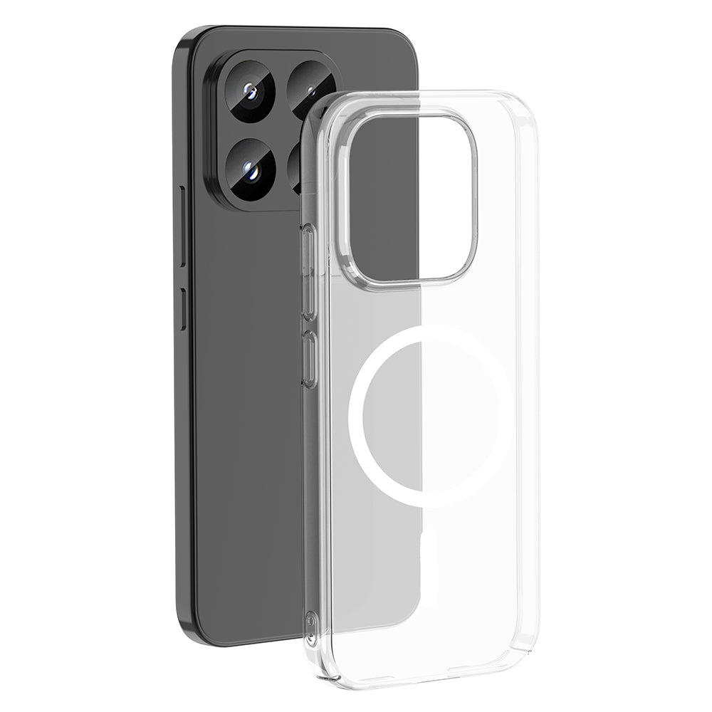 Xiaomi 17 Kamera Korumalı M-Safe Şarj Özellikli Şeffaf Zore London Sert PC Kapak Şeffaf