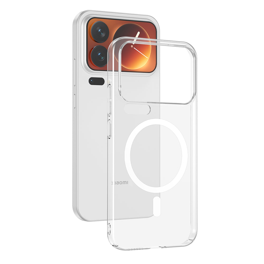Xiaomi 17 Pro Kamera Korumalı M-Safe Şarj Özellikli Şeffaf Zore London Sert PC Kapak Şeffaf