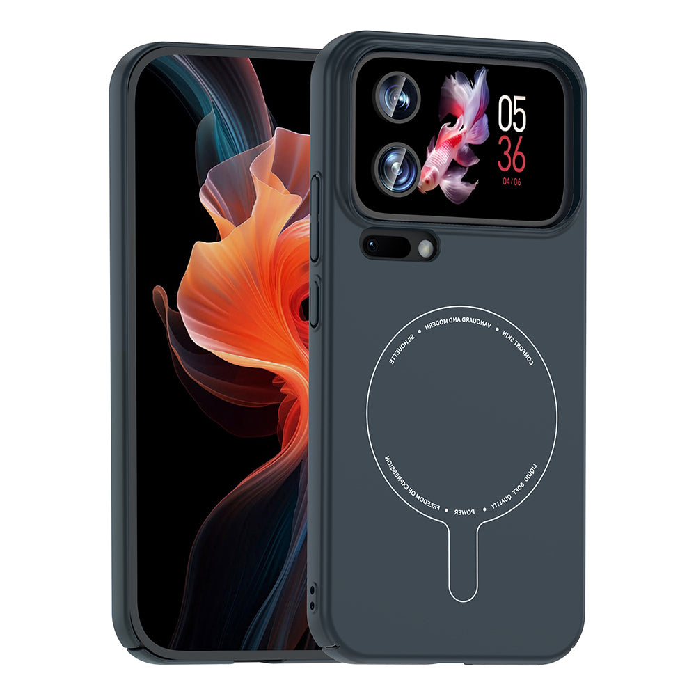 Xiaomi 17 Pro Kılıf M-Safe Şarj Özellikli Kamera Korumalı Zore Elio Sert PC Kapak Lacivert
