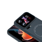 Xiaomi 17 Pro Kılıf M-Safe Şarj Özellikli Kamera Korumalı Zore Elio Sert PC Kapak Lacivert
