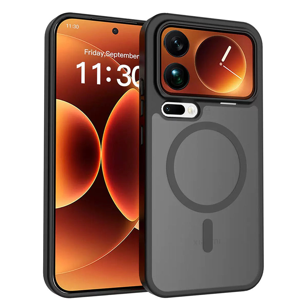 Xiaomi 17 Pro Kılıf M-Safe Şarj Özellikli Kamera Korumalı Lunex Kapak Siyah