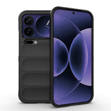 Xiaomi 17 Pro Max Kılıf Esnek TPU Oyuklu Arka Yüzey Tasarımlı Zore Etnik Silikon Kapak Siyah