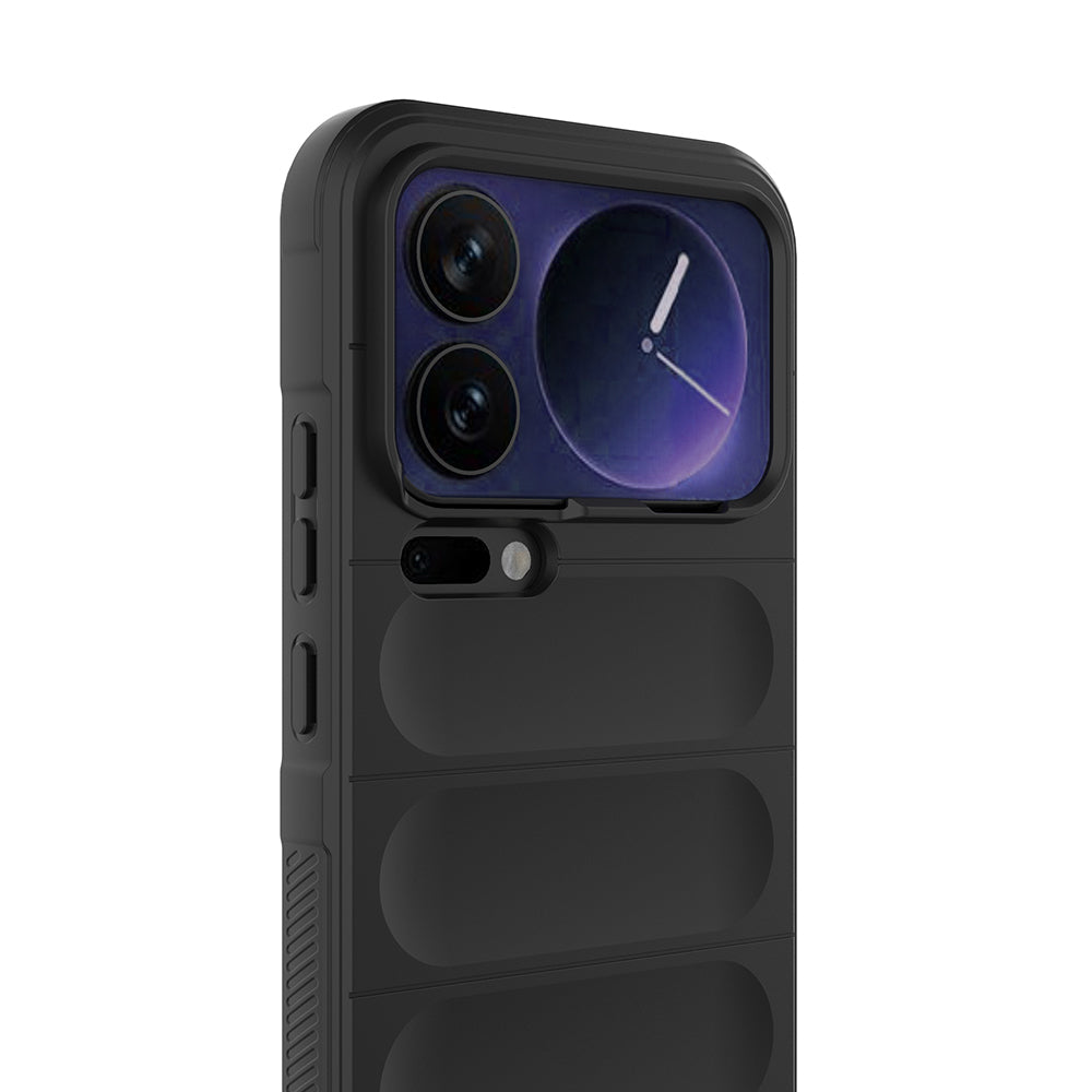Xiaomi 17 Pro Max Kılıf Esnek TPU Oyuklu Arka Yüzey Tasarımlı Zore Etnik Silikon Kapak Siyah