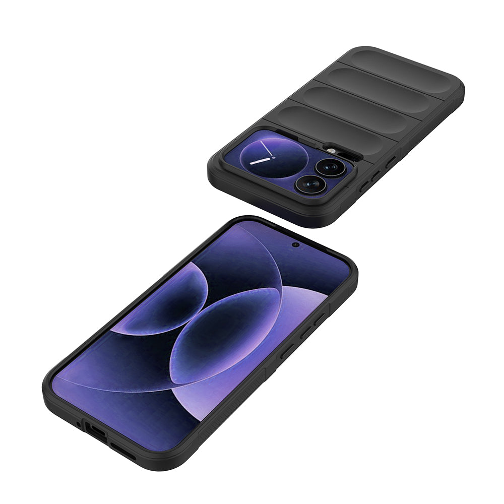 Xiaomi 17 Pro Max Kılıf Esnek TPU Oyuklu Arka Yüzey Tasarımlı Zore Etnik Silikon Kapak Siyah