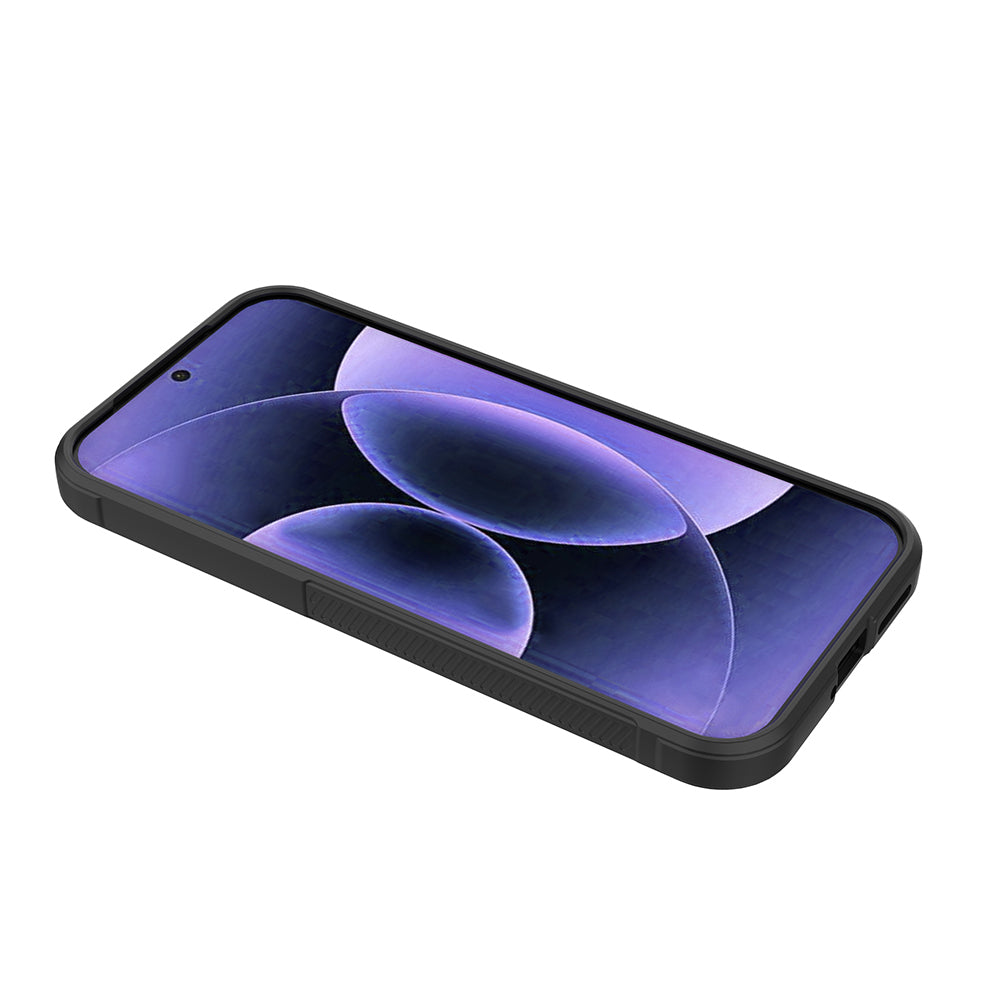 Xiaomi 17 Pro Max Kılıf Esnek TPU Oyuklu Arka Yüzey Tasarımlı Zore Etnik Silikon Kapak Siyah