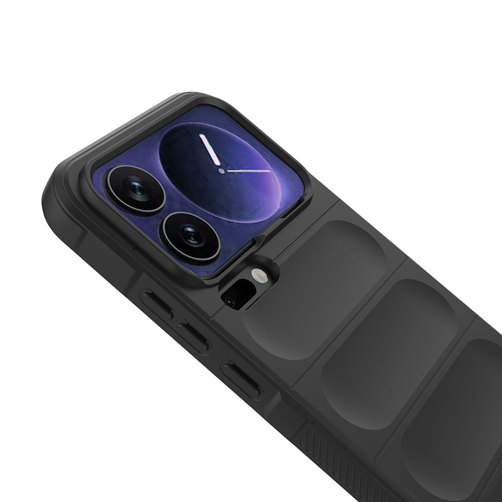 Xiaomi 17 Pro Max Kılıf Esnek TPU Oyuklu Arka Yüzey Tasarımlı Zore Etnik Silikon Kapak Siyah