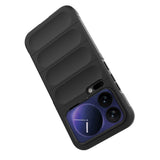 Xiaomi 17 Pro Max Kılıf Esnek TPU Oyuklu Arka Yüzey Tasarımlı Zore Etnik Silikon Kapak Siyah