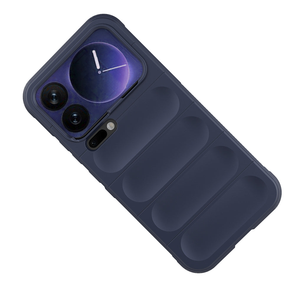 Xiaomi 17 Pro Max Kılıf Esnek TPU Oyuklu Arka Yüzey Tasarımlı Zore Etnik Silikon Kapak Lacivert