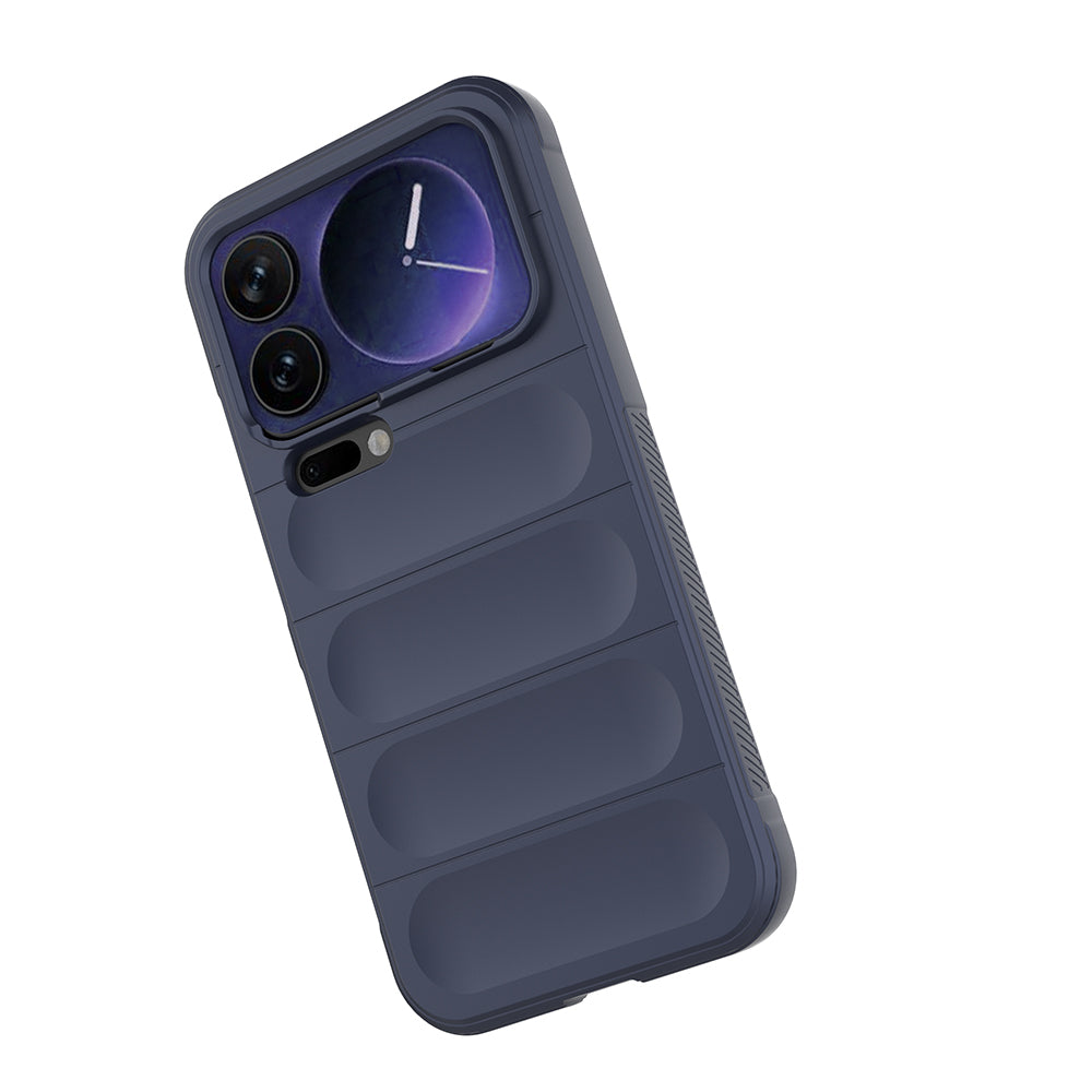 Xiaomi 17 Pro Max Kılıf Esnek TPU Oyuklu Arka Yüzey Tasarımlı Zore Etnik Silikon Kapak Lacivert