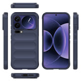 Xiaomi 17 Pro Max Kılıf Esnek TPU Oyuklu Arka Yüzey Tasarımlı Zore Etnik Silikon Kapak Lacivert