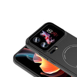 Xiaomi 17 Pro Max Kılıf M-Safe Şarj Özellikli Kamera Korumalı Zore Elio Sert PC Kapak Siyah