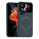 Xiaomi 17 Pro Max Kılıf M-Safe Şarj Özellikli Kamera Korumalı Zore Elio Sert PC Kapak Lacivert