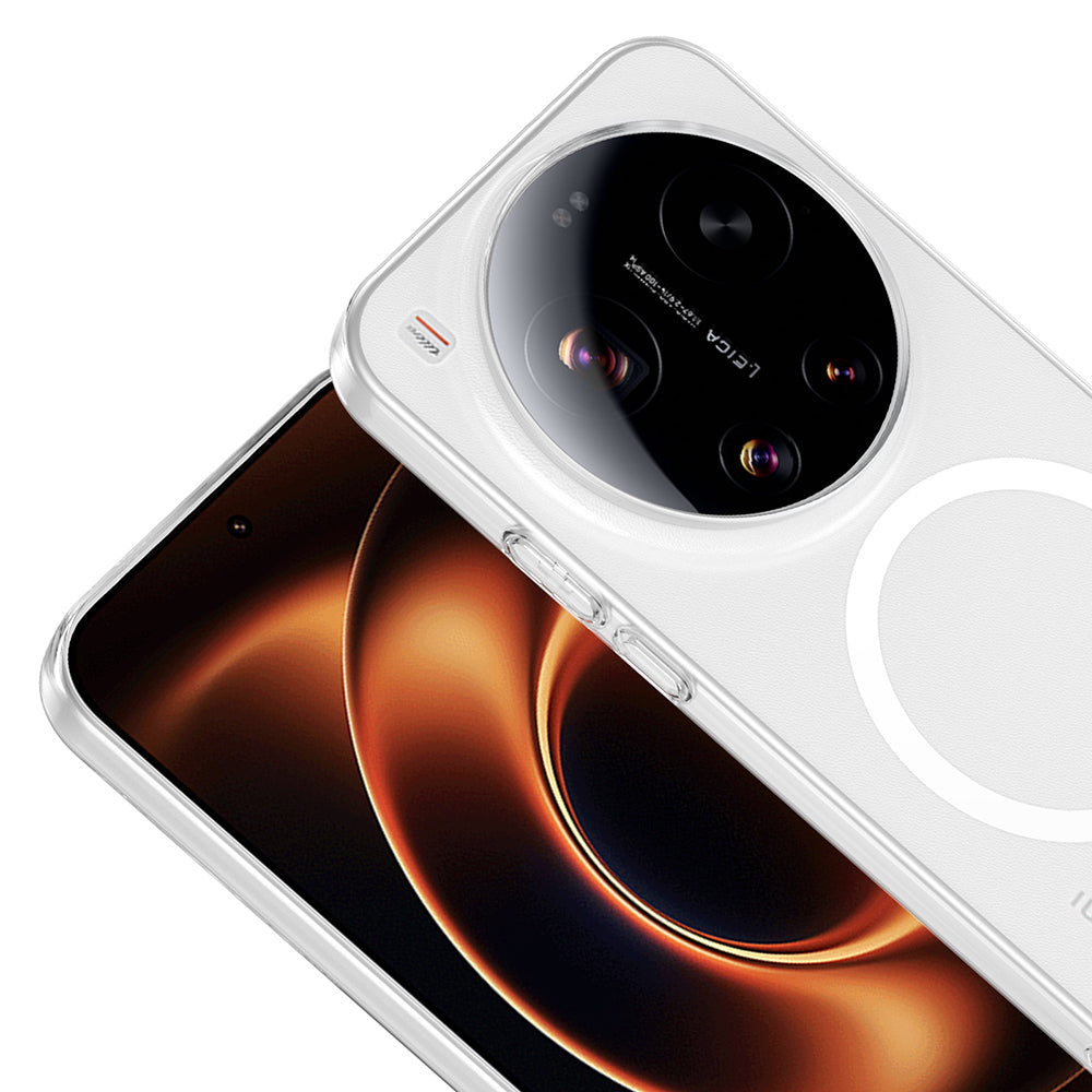 Xiaomi 17 Ultra Kamera Korumalı M-Safe Şarj Özellikli Şeffaf Zore London Sert PC Kapak Şeffaf