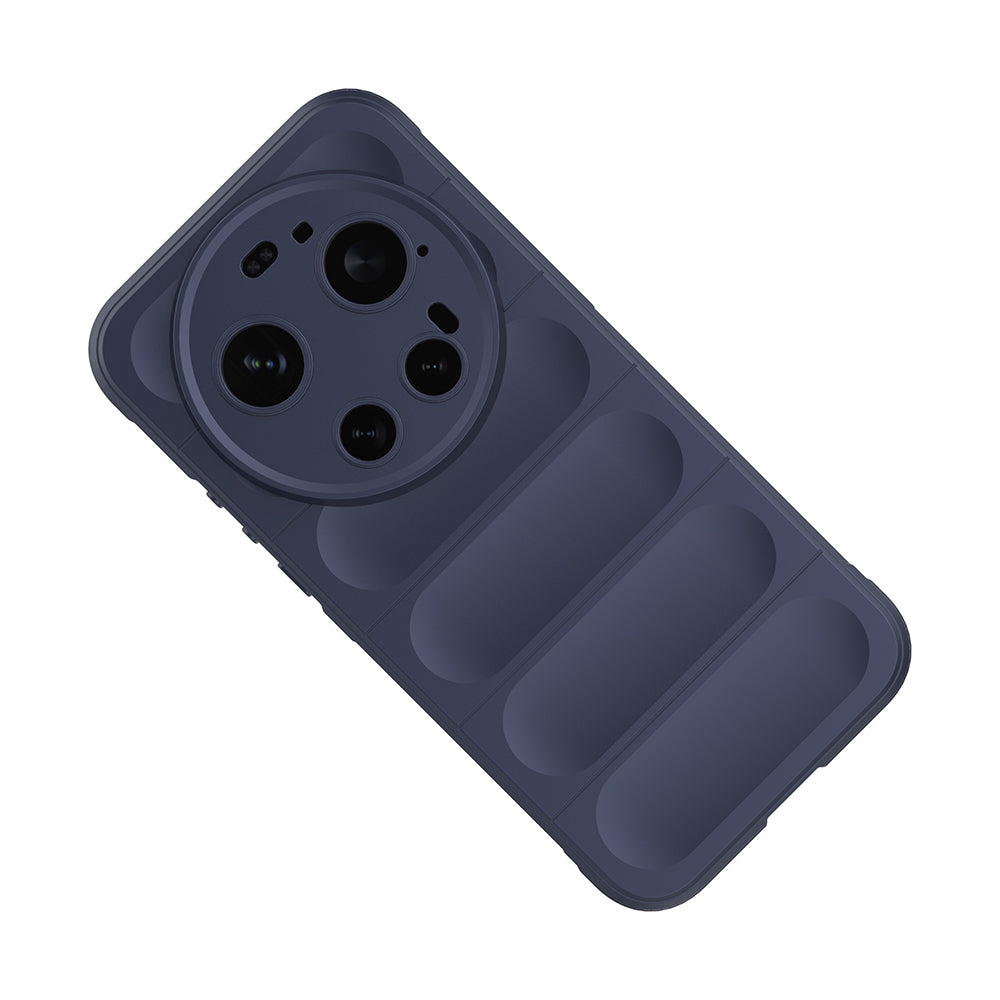 Xiaomi 17 Ultra Kılıf Esnek TPU Oyuklu Arka Yüzey Tasarımlı Zore Etnik Silikon Kapak Lacivert