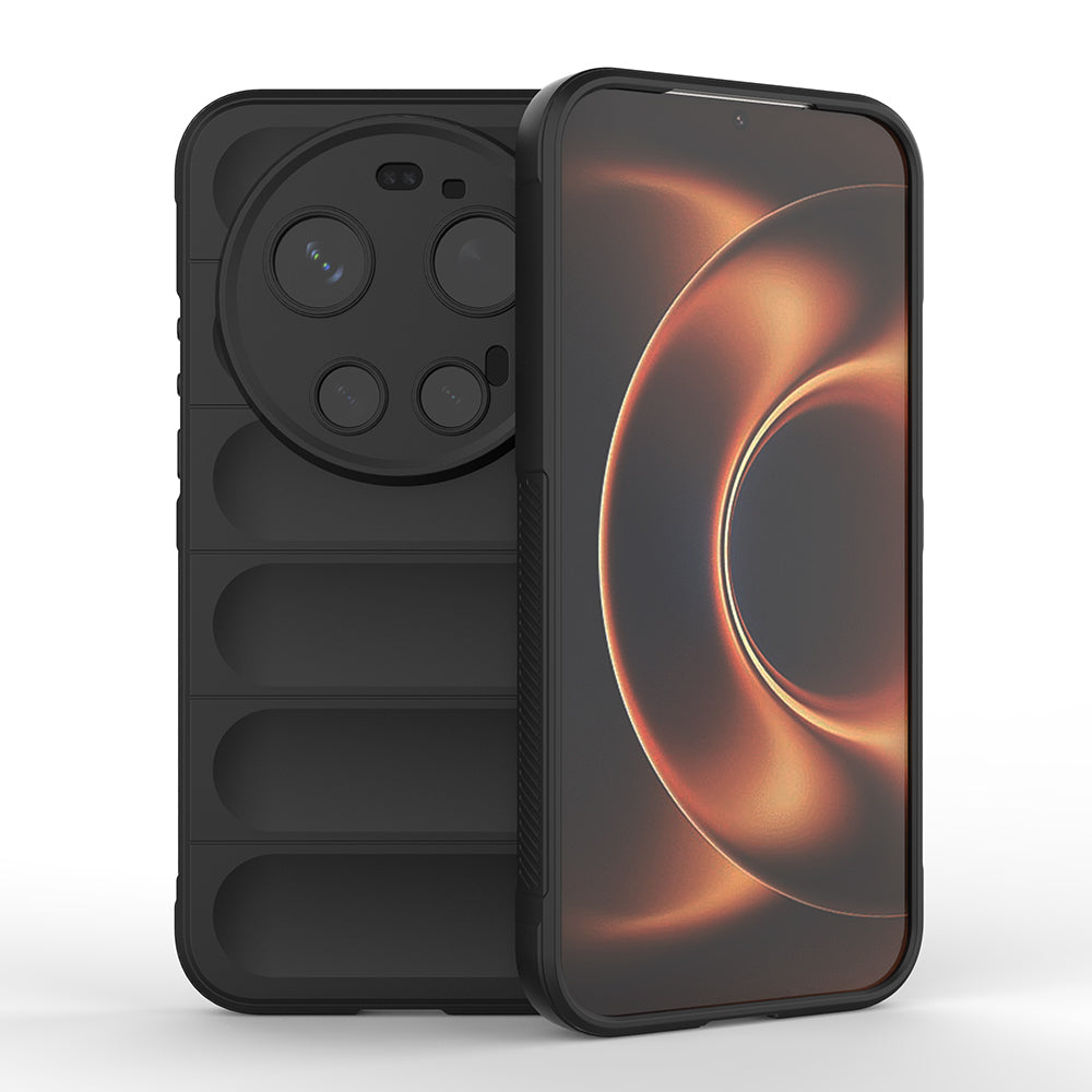 Xiaomi 17 Ultra Kılıf Esnek TPU Oyuklu Arka Yüzey Tasarımlı Zore Etnik Silikon Kapak Siyah