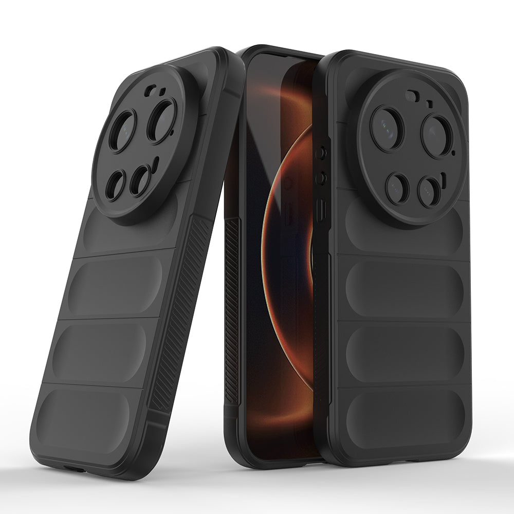 Xiaomi 17 Ultra Kılıf Esnek TPU Oyuklu Arka Yüzey Tasarımlı Zore Etnik Silikon Kapak Siyah
