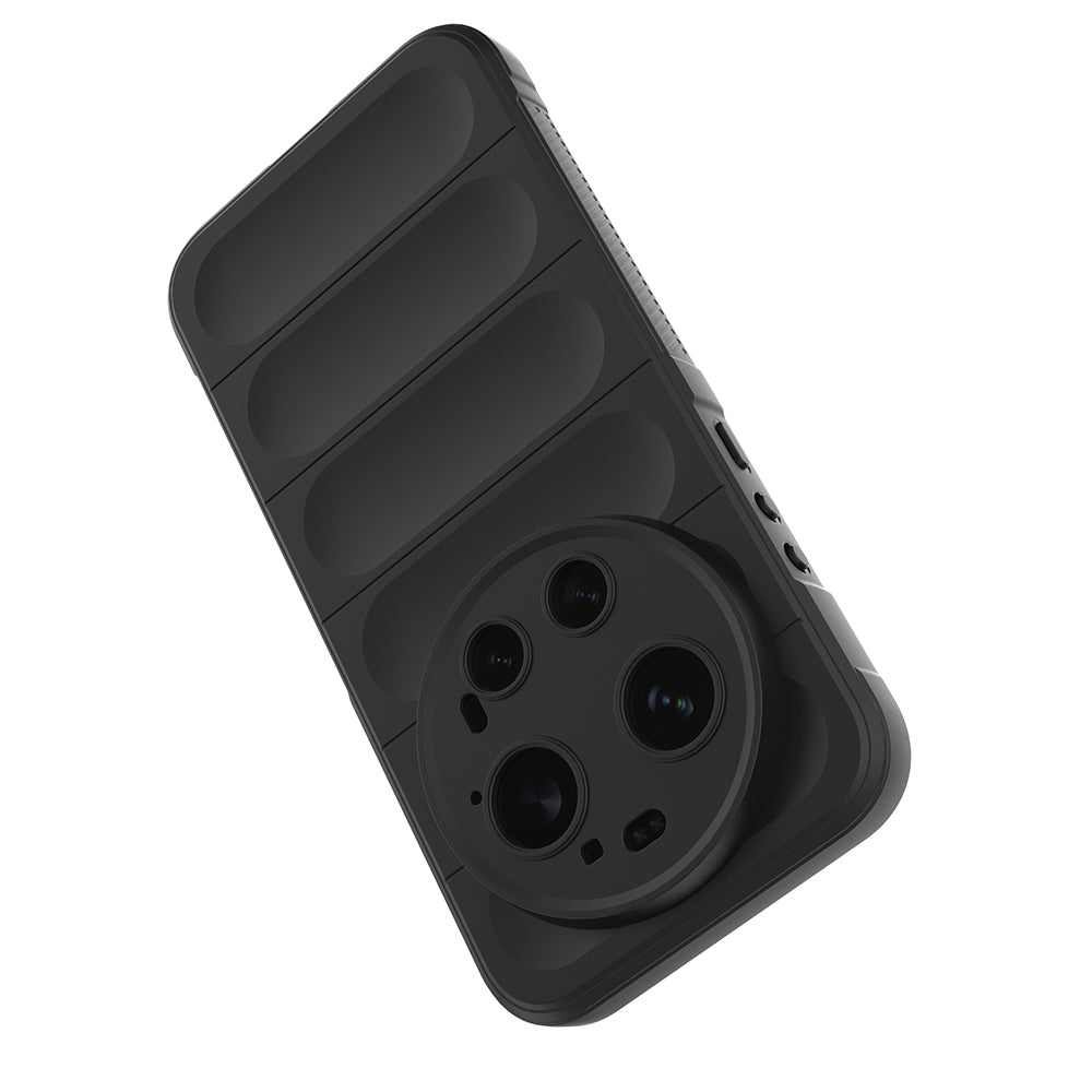 Xiaomi 17 Ultra Kılıf Esnek TPU Oyuklu Arka Yüzey Tasarımlı Zore Etnik Silikon Kapak Siyah