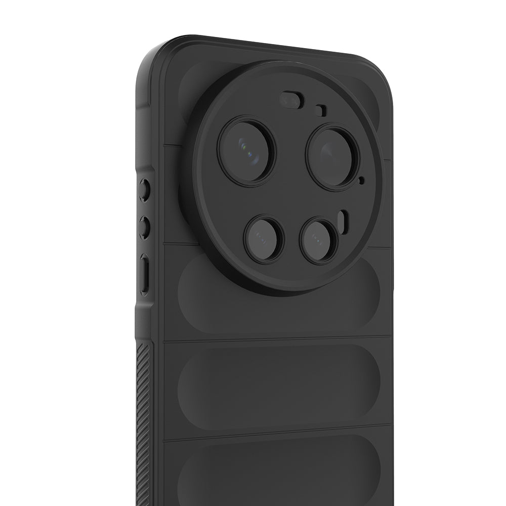 Xiaomi 17 Ultra Kılıf Esnek TPU Oyuklu Arka Yüzey Tasarımlı Zore Etnik Silikon Kapak Siyah