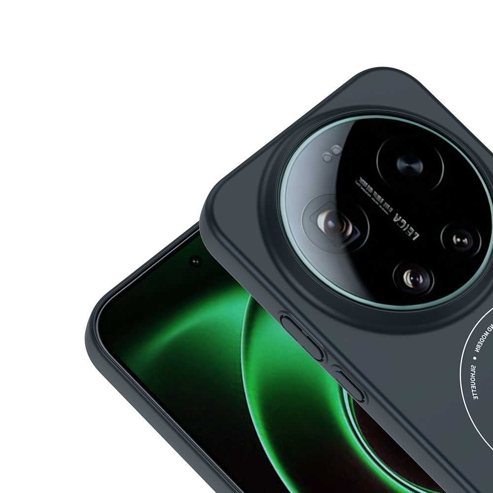 Xiaomi 17 Ultra Kılıf M-Safe Şarj Özellikli Kamera Korumalı Zore Elio Sert PC Kapak Lacivert