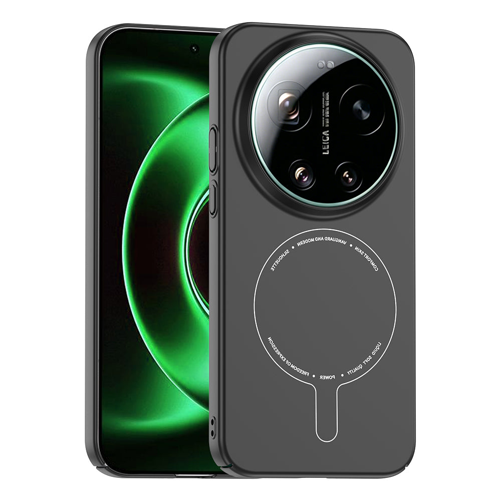 Xiaomi 17 Ultra Kılıf M-Safe Şarj Özellikli Kamera Korumalı Zore Elio Sert PC Kapak Siyah