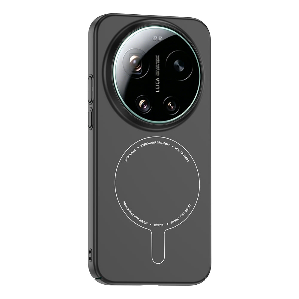 Xiaomi 17 Ultra Kılıf M-Safe Şarj Özellikli Kamera Korumalı Zore Elio Sert PC Kapak Siyah