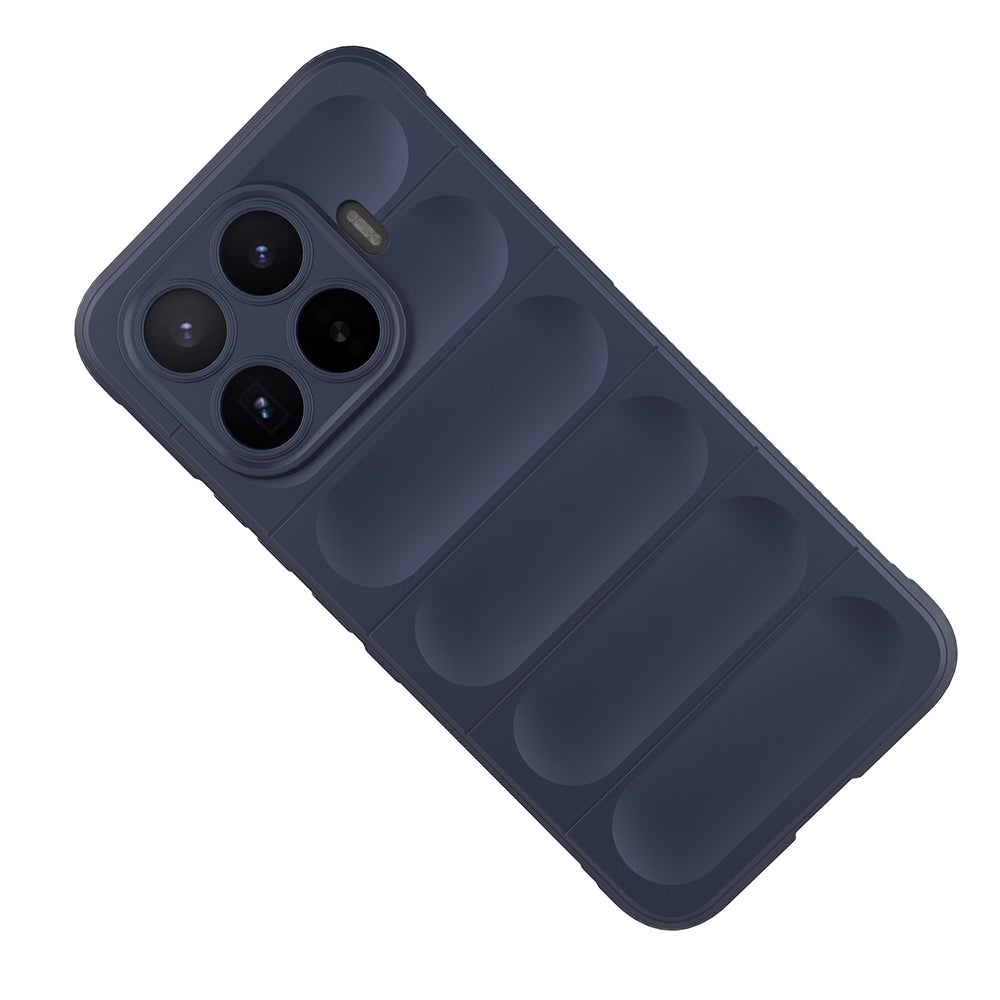 Xiaomi 17T Kılıf Esnek TPU Oyuklu Arka Yüzey Tasarımlı Zore Etnik Silikon Kapak Lacivert