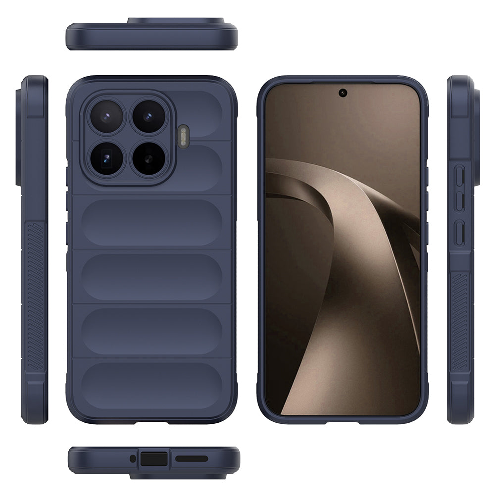 Xiaomi 17T Kılıf Esnek TPU Oyuklu Arka Yüzey Tasarımlı Zore Etnik Silikon Kapak Lacivert
