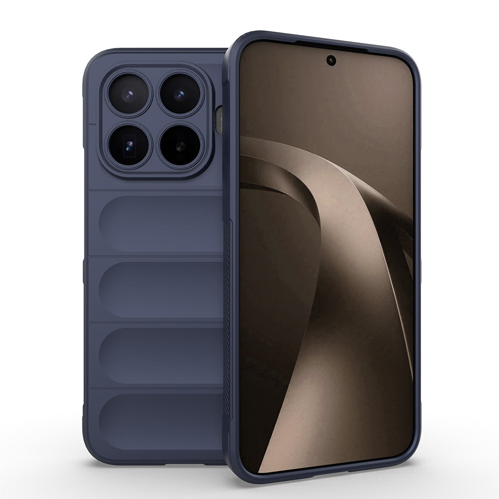 Xiaomi 17T Kılıf Esnek TPU Oyuklu Arka Yüzey Tasarımlı Zore Etnik Silikon Kapak Lacivert