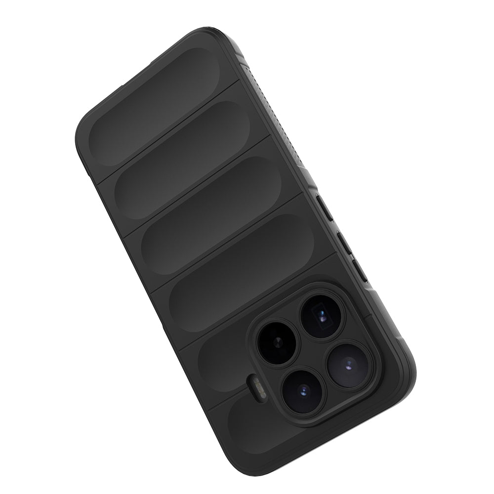 Xiaomi 17T Kılıf Esnek TPU Oyuklu Arka Yüzey Tasarımlı Zore Etnik Silikon Kapak Siyah