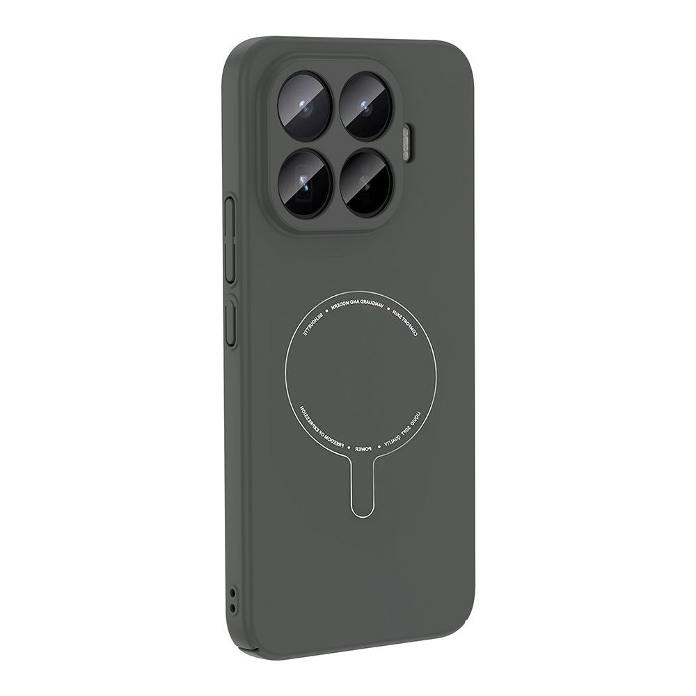Xiaomi 17T Kılıf M-Safe Şarj Özellikli Kamera Korumalı Zore Elio Sert PC Kapak Siyah