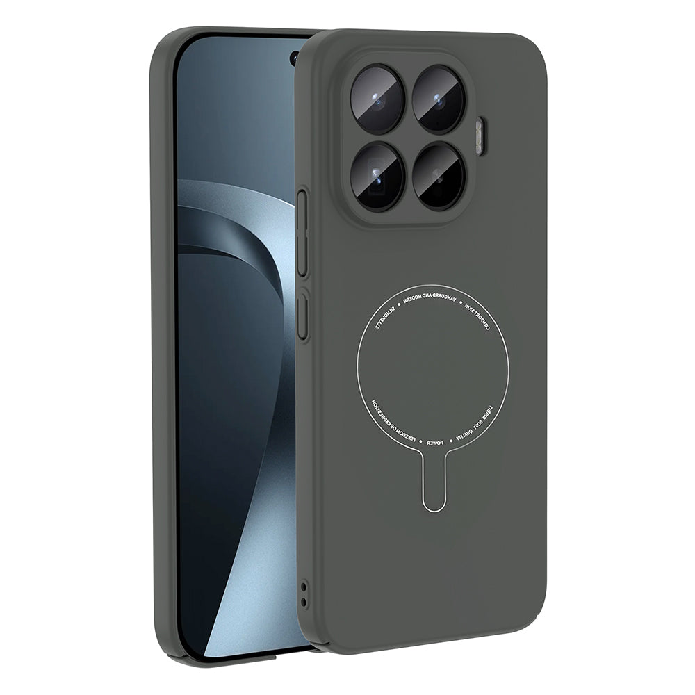 Xiaomi 17T Kılıf M-Safe Şarj Özellikli Kamera Korumalı Zore Elio Sert PC Kapak Siyah