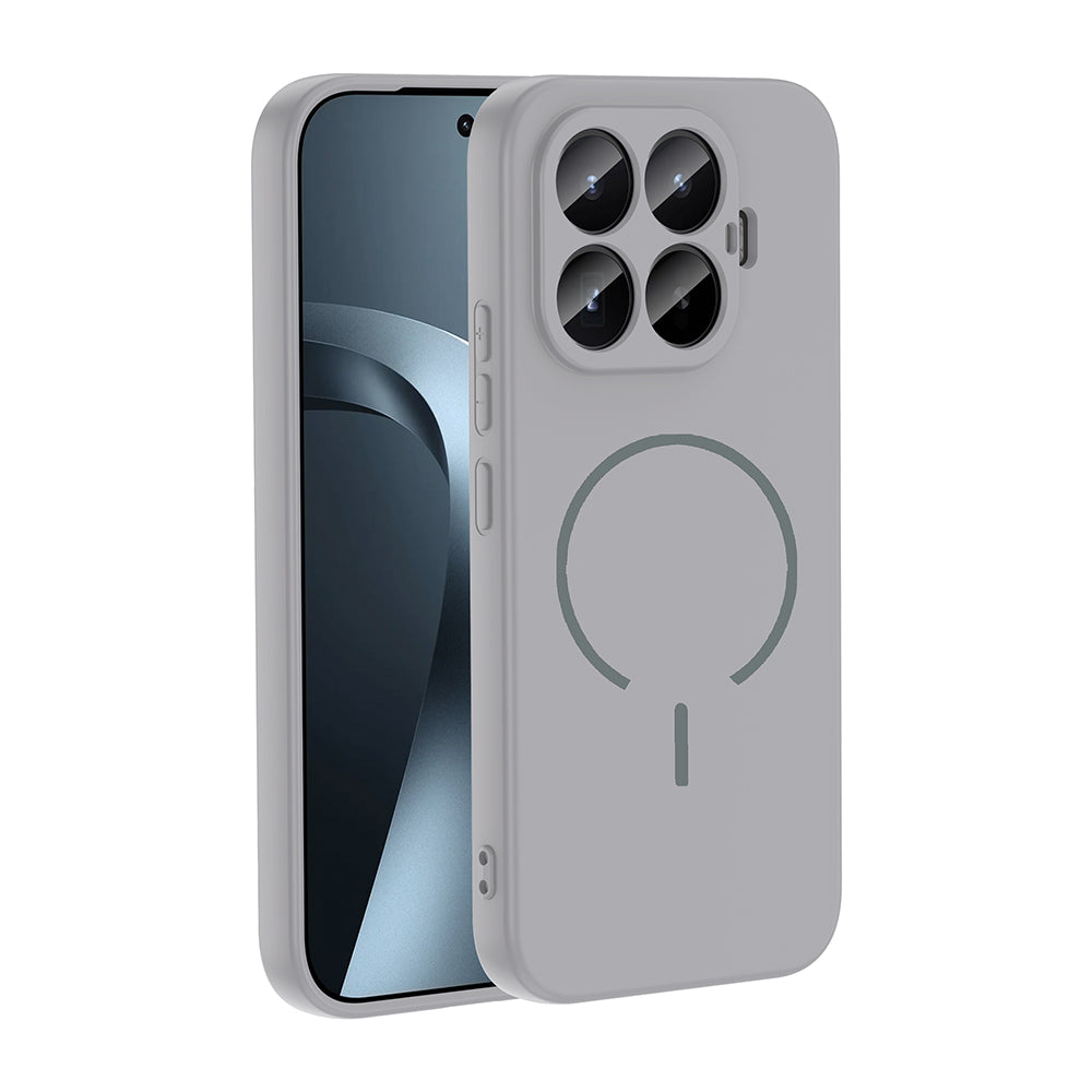 Xiaomi 17T Kılıf M-safe Şarj Özellikli Zore Meta Kapak Titanyum-Gri