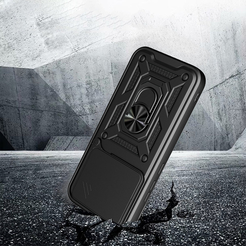 Xiaomi 17T  Magnetik Standlı Kamera Korumalı Sürgülü Vega Kılıf Mavi