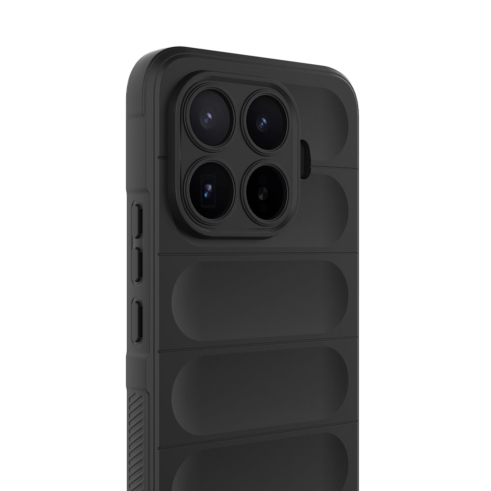 Xiaomi 17T Pro Kılıf Esnek TPU Oyuklu Arka Yüzey Tasarımlı Zore Etnik Silikon Kapak Siyah