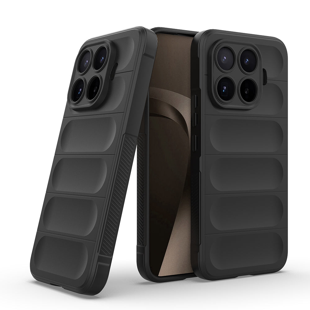 Xiaomi 17T Pro Kılıf Esnek TPU Oyuklu Arka Yüzey Tasarımlı Zore Etnik Silikon Kapak Siyah