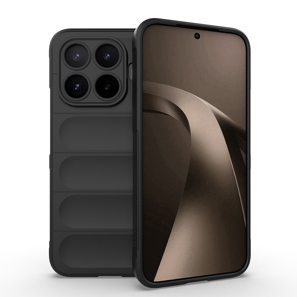 Xiaomi 17T Pro Kılıf Esnek TPU Oyuklu Arka Yüzey Tasarımlı Zore Etnik Silikon Kapak Siyah