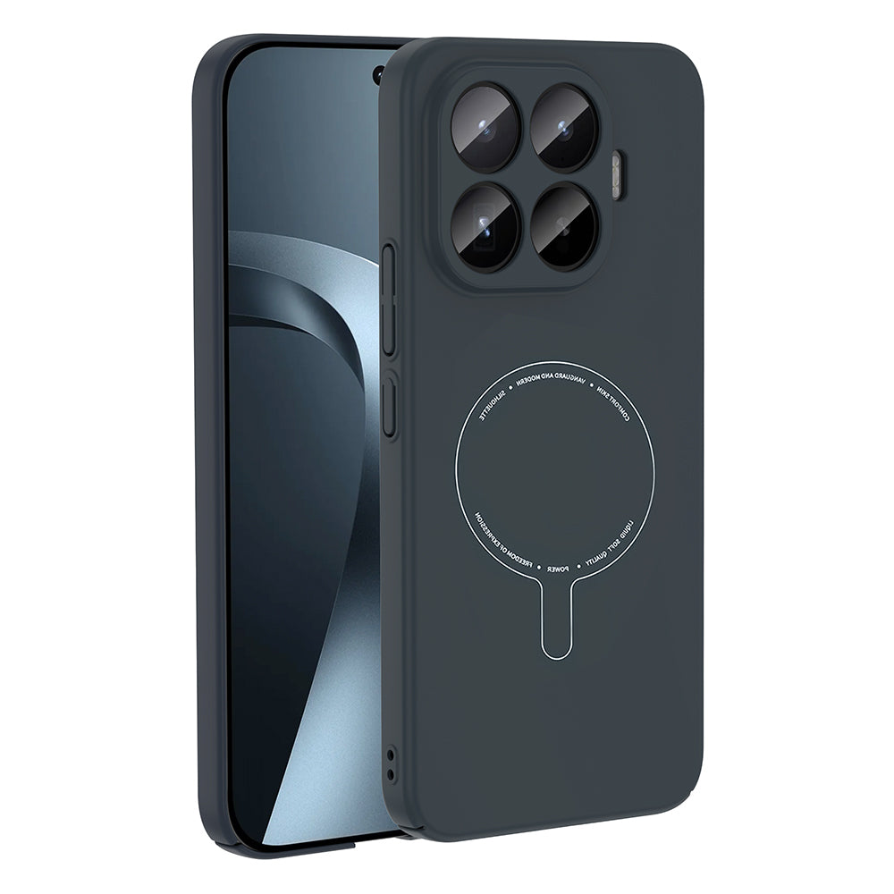 Xiaomi 17T Pro Kılıf M-Safe Şarj Özellikli Kamera Korumalı Zore Elio Sert PC Kapak Lacivert