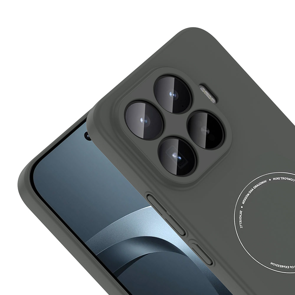 Xiaomi 17T Pro Kılıf M-Safe Şarj Özellikli Kamera Korumalı Zore Elio Sert PC Kapak Siyah