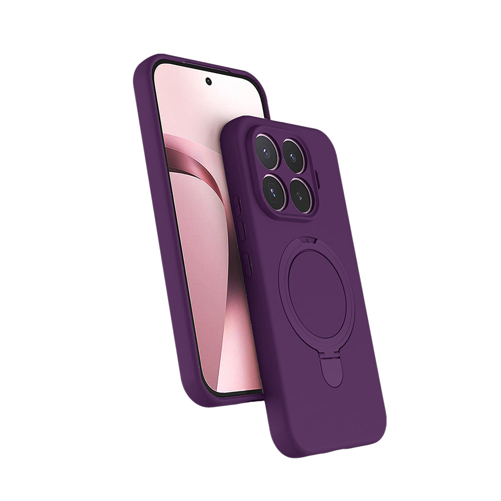 Xiaomi 17T Pro Kılıf M-safe Şarj Özellikli Standlı Zore Samara Kapak Derin Mor